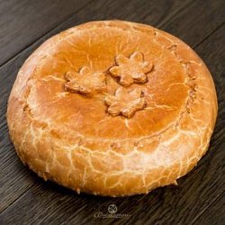Пирог песочно-дрожжевой с мясом и картофелем 1 кг.